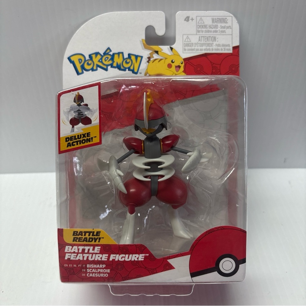 Jazwares Pokemon Battle Feature Bisharp 4.5" Deluxe Action Figure 2024 NEW